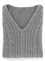 Pullover mit Kaschmir GRAU MELIERT