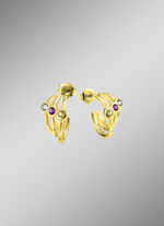 Ohrstecker mit Blautopas, Amethyst und Peridot 