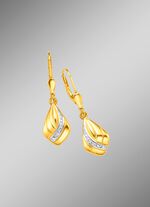 Gl&auml;nzende Ohrringe mit Diamant 