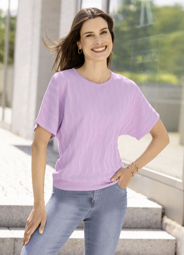 Pullover mit Wellenstruktur FLIEDER