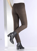 Hose mit Reißverschluss-Taschen COGNAC MELIERT