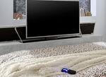 Boxspringbett mit elektrisch versenkbarer TV-Halterung HELLGRAU