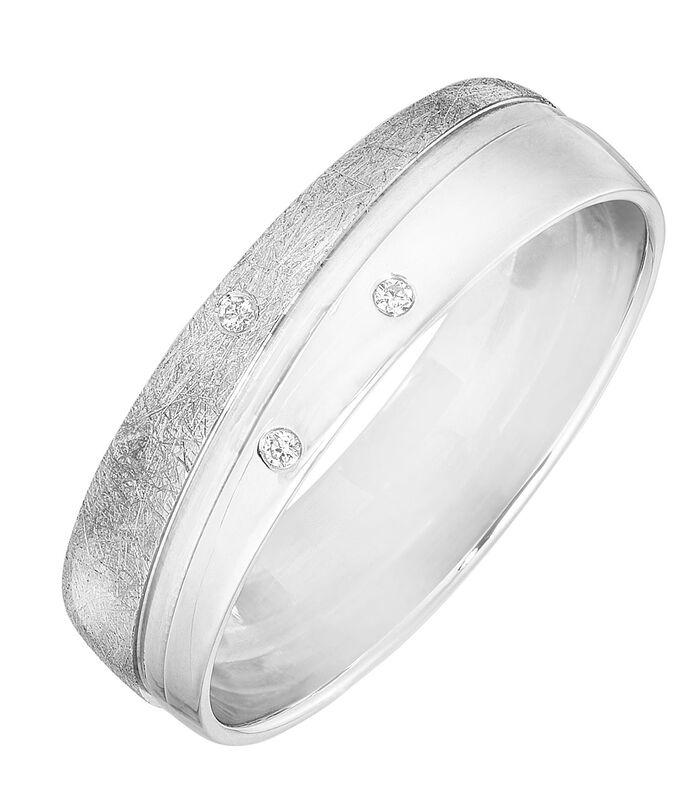 Brillant-Trauring in Weißgold 