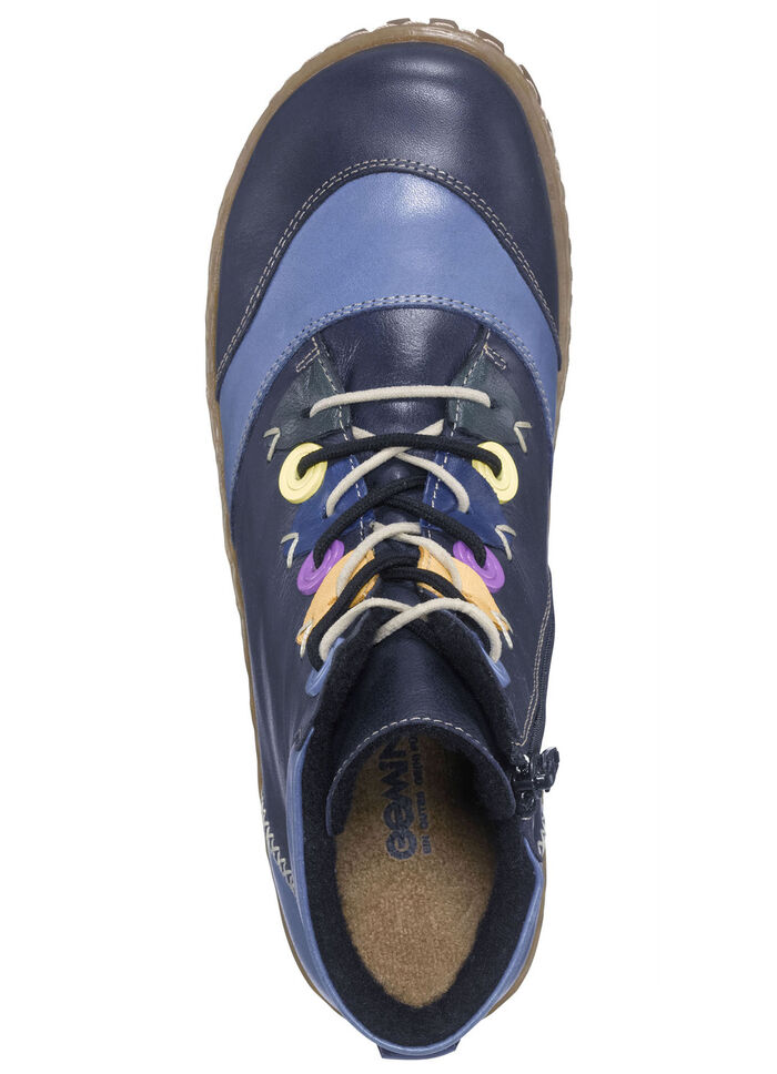 Gemini Schn&uuml;r-Bootie mit pfiffigen Bes&auml;tzen BLAU-BUNT