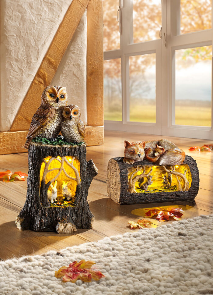 Beleuchteter Baumstamm 