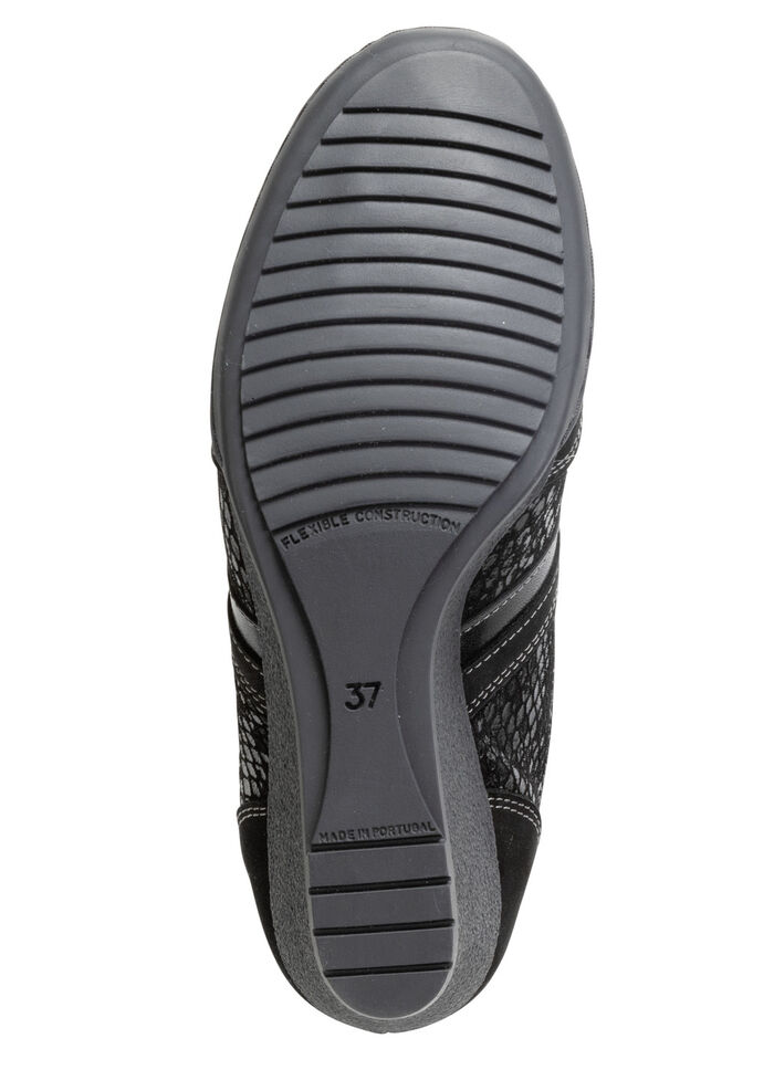 ELENA EDEN Schnürschuh mit Nappaleder-Besätzen SCHWARZ