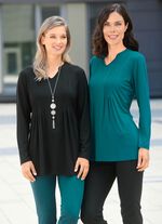 Shirt mit Stehkragen in 2 Farben 