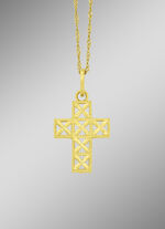 Durchbrochener Kreuz-Anhänger aus Gold 