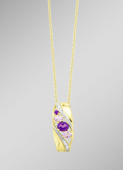 Anhänger mit Amethyst und Zirkonia 