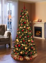 Edler Baumschmuck aus hochwertigem Th&uuml;ringer Glas ROT-GOLD