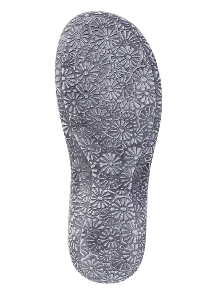 ELENA EDEN, sommerliche Damen-Slipper, Weite G, mit Klettspange JEANS
