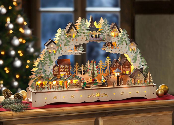 Schwibbogen mit Seiffener Kirche 