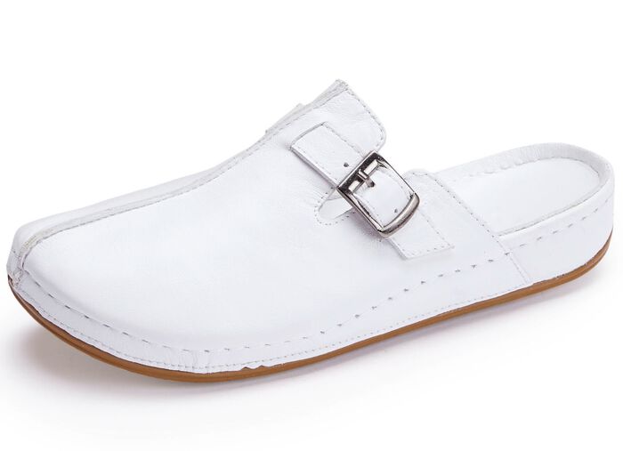 Andrea Conti Clog aus weichem Nappaleder WEISS