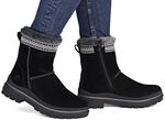 Remonte, gefütterte Damen-Stiefeletten, Winterschuhe, Weite G, mit Lammfell SCHWARZ