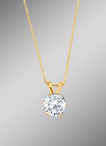 Anh&auml;nger mit synth. Zirkonia und Veneziakette 