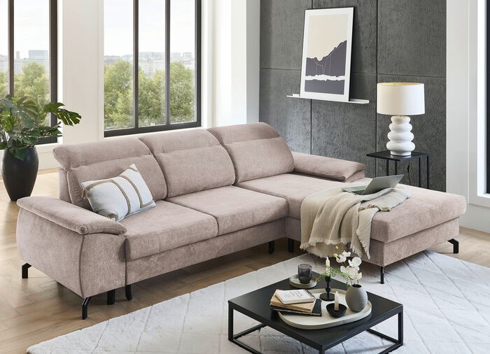 Polsterecke mit Bettfunktion und Bettkasten 