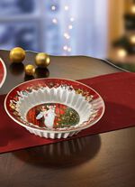 Schale aus hochwertigem Porzellan ROT-WEISS