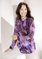 Transparente Tunika mit Inkjet-Druck 