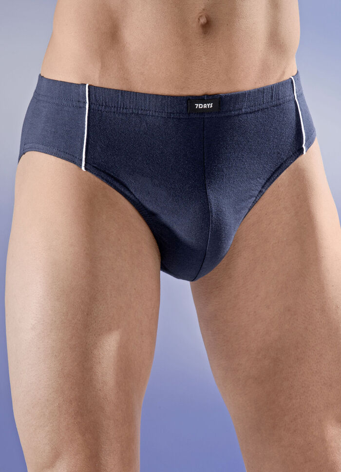 Viererpack Slips mit Dehnbund und Paspeln 