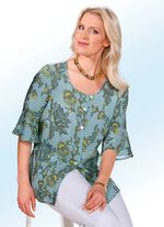 Bluse mit rundem Halsausschnitt GR&Uuml;N-MARINE