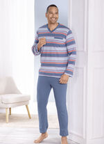 Zweierpack Schlafanzüge mit V-Ausschnitt und Brusttasche 