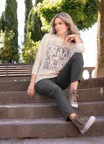 Pullover in leichter Fledermausform 