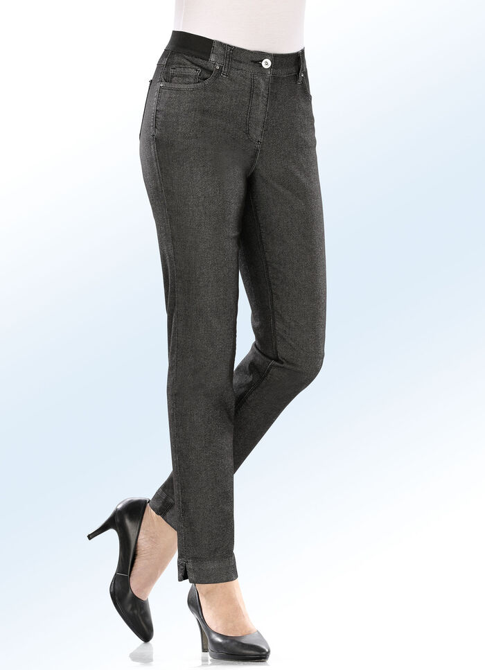 Superbequeme Power-Stretch-Jeans mit spezieller Bundverarbeitung ANTHRAZIT