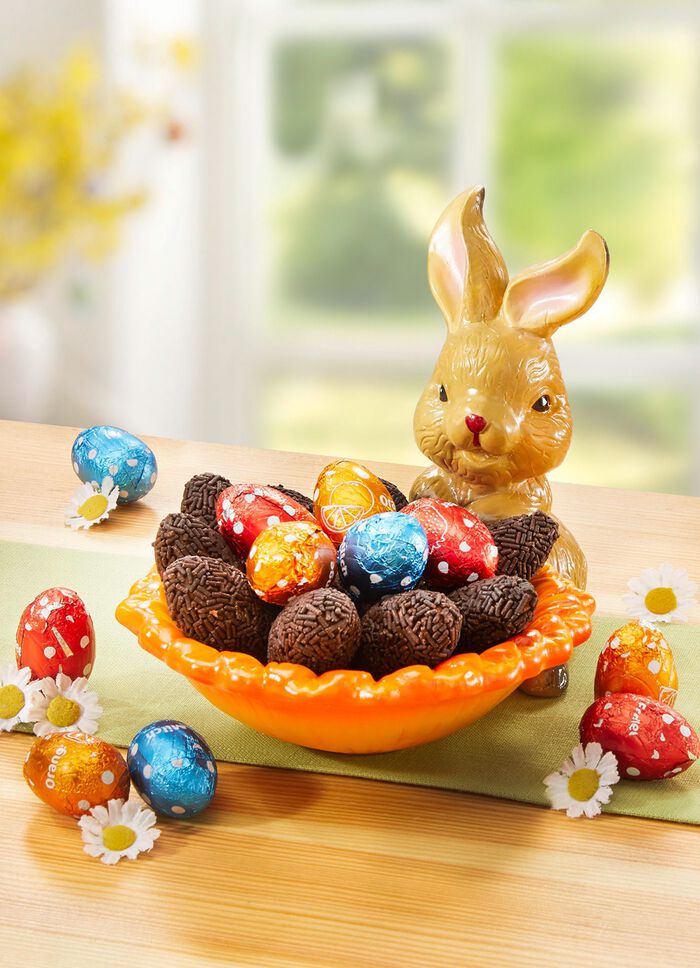 Oster-Hasenschale aus Porzellan 