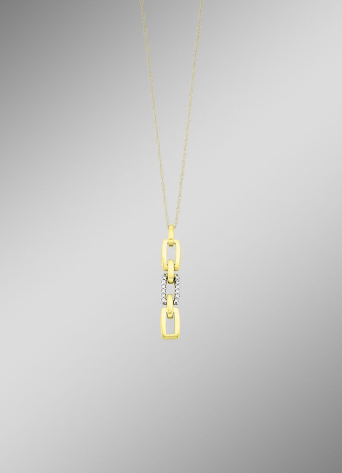Anhänger in Bicolor mit Brillanten 