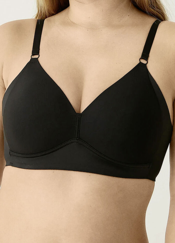 Naturana BH mit gepolsterten Cups SCHWARZ