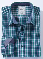 Kariertes "Milano Italy"-Hemd in 3 Farben GR&Uuml;N-BLAU KARIERT