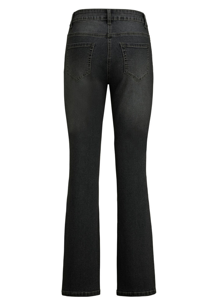 Jeans mit leicht ausgestellter Beinweite SCHWARZ