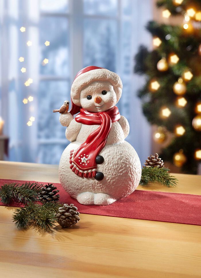 Schneem&auml;nner aus Feinsteingut BUNT