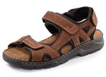 GINO GALANTE, sportliche Herren-Sandalen, mit Klettverschluss BRAUN