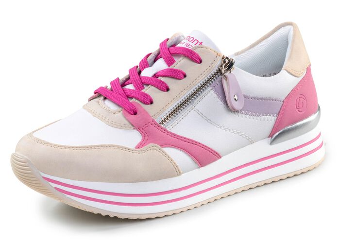 Remonte Schn&uuml;r-Sneaker aus Nappaleder 