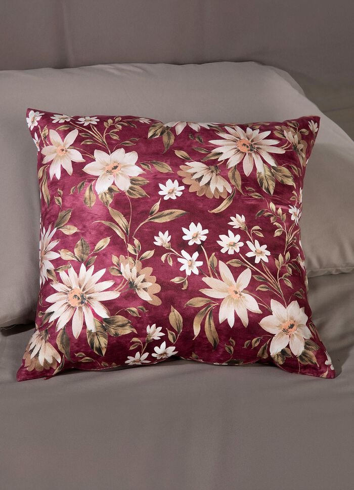 Kissenbezug in Samtoptik BORDEAUX-MULTICOLOR