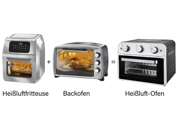 Hei&szlig;luft-Backofen mit Timer-Funktion 