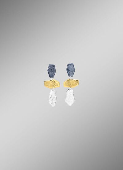 Zauberhafte Ohrstecker in Tricolor 