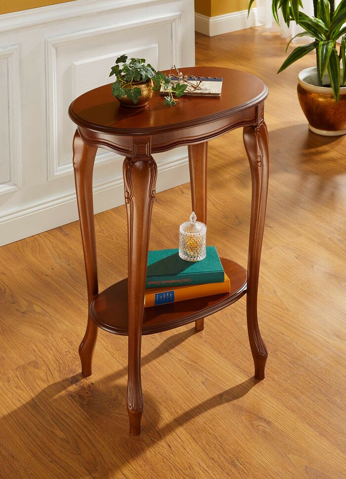 Beistelltisch mit oder ohne Intarsien NUSSBAUM