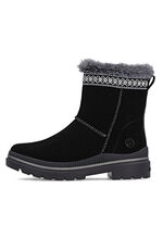 Remonte, gefütterte Damen-Stiefeletten, Winterschuhe, Weite G, mit Lammfell SCHWARZ