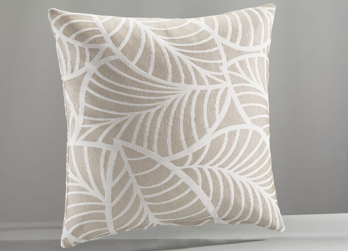 Tagesdecke und Kissenbez&uuml;ge mit naturnahen Bl&auml;ttermotiven BEIGE