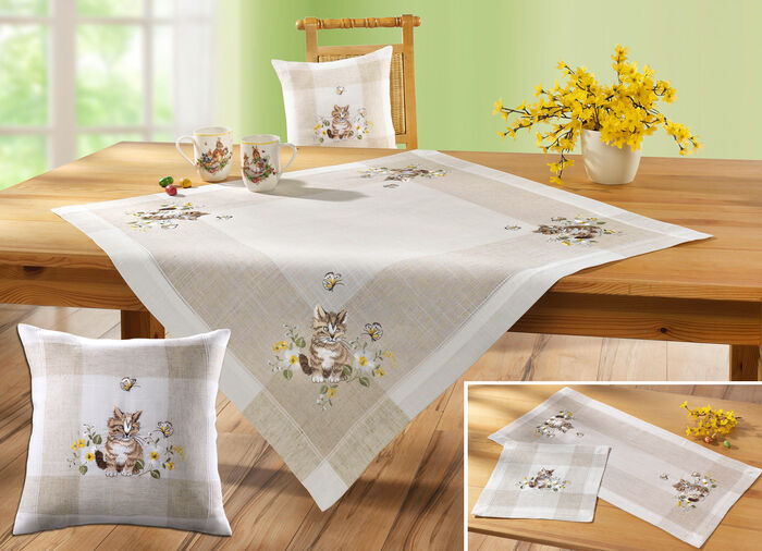 Tisch- und Raumdekoration mit Katzen-Motiv 