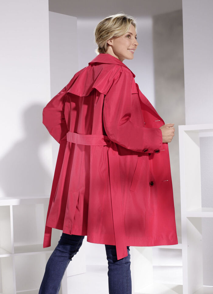 Trenchcoat mit Gürtel in 2 Farben ROT
