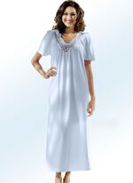 Nachthemd, Kurzarm mit Rundhals ZARTBLEU