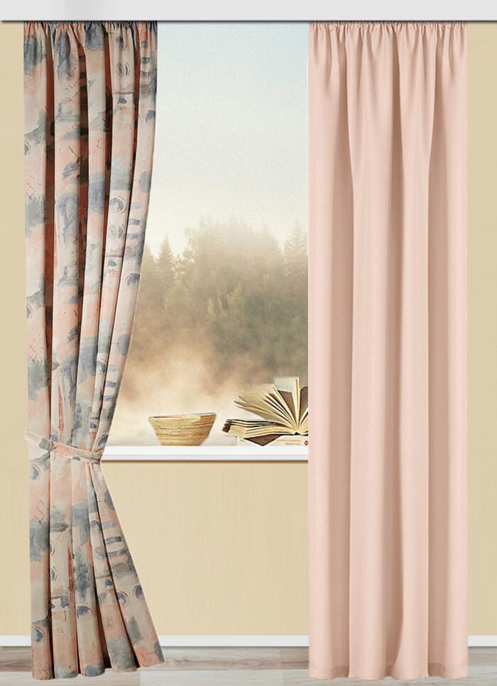 &Uuml;bergardine mit Universalschienenband BEIGE