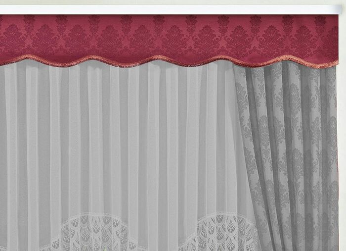 Apart gebogte Schabracke WEINROT