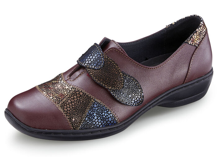 Slipper mit glänzender Prägung BORDEAUX