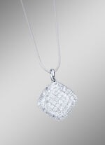 Anhänger mit Diamanten und Baguette-Diamanten 