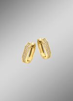 Edle Klappcreolen mit Brillanten 