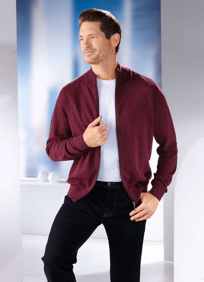 Klassische "King's Road"-Jacke in 3 Farben BORDEAUX MELIERT
